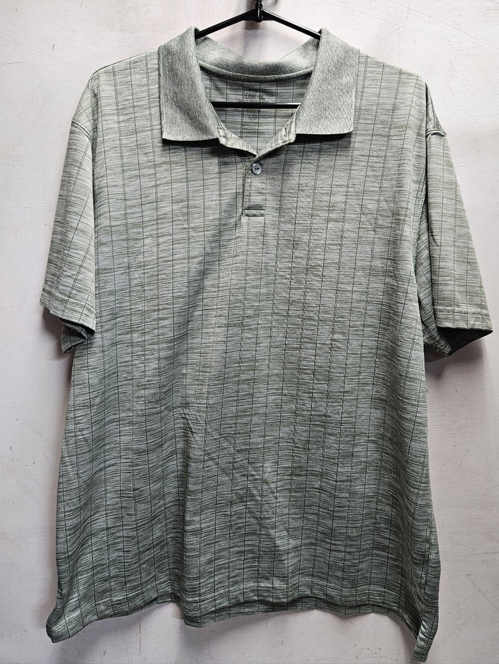 Haggar COOL 18 PERFORMANCE Green Golf Polo Shirt Mens Large